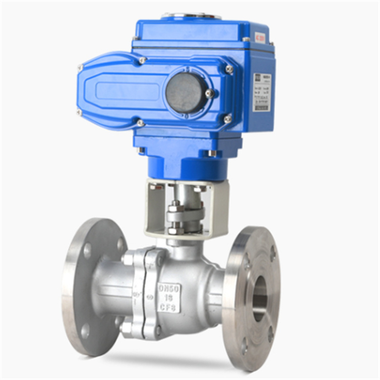 Q941H-16P/R 电动法兰浮动球直通流道硬密封不锈钢(304、316)防爆球阀