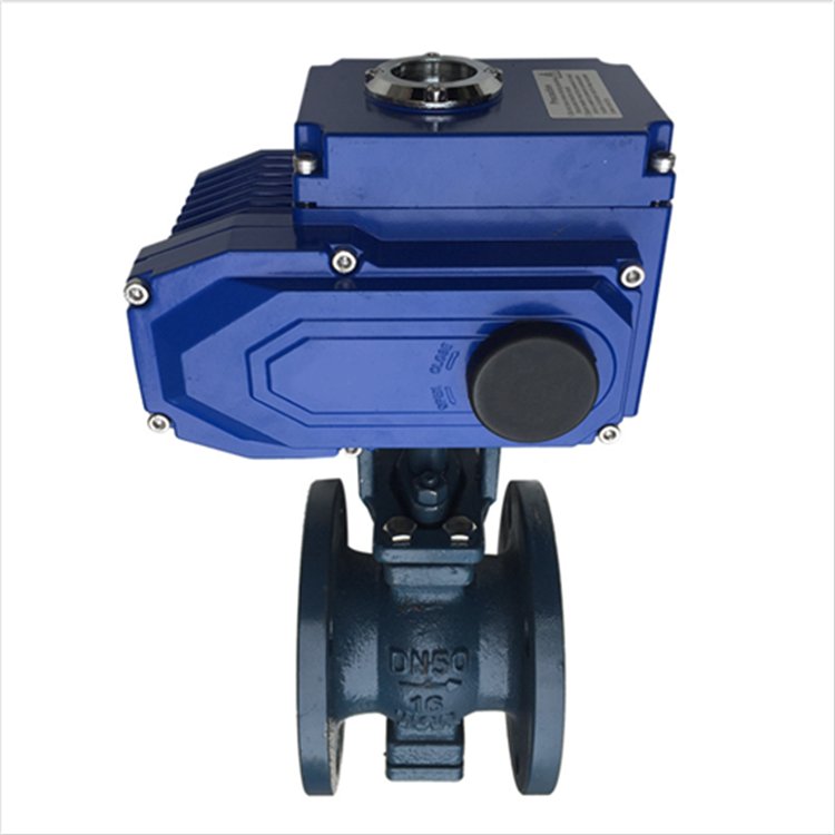 VQ971F-16P/R 电动对夹固定球直通流道硬密封不锈钢(304、316)防爆V型球阀