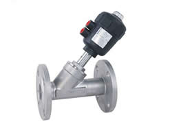 F5 法兰气动角座阀(塑料头)