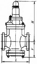 YW42F、YW42X型铸钢减压稳压阀PN16~PN25外形尺寸图